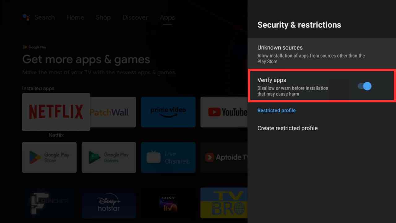 Install Freecine for Smart TV 1